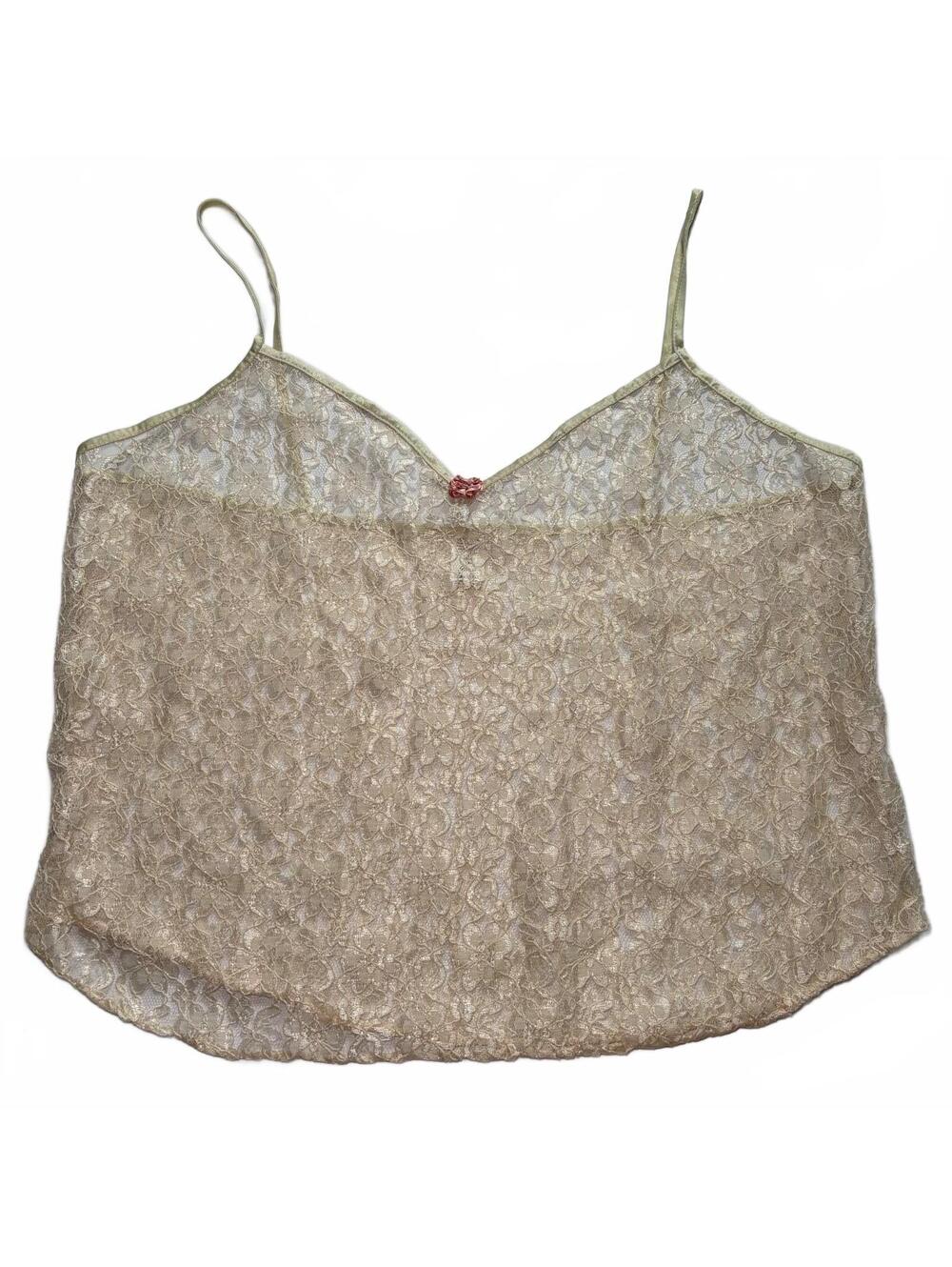 Y2K Vintage Lace Camisole Sheer Coquette Balletcore